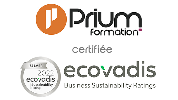Prium Formation certifié EcoVadis, médaille d'argent